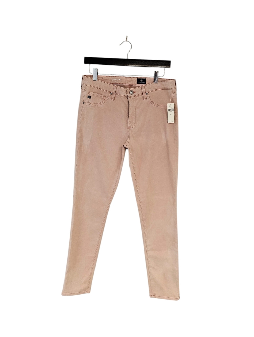 Ag Adriano Goldschmied The Abbey Ankle Mid Rise Super Skinny Ankle Pink 29 NWT‎